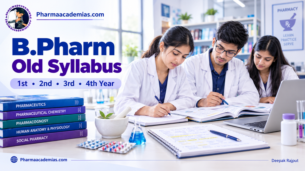 B.Pharm Old Syllabus for 1st 2nd 3rd and 4th Year