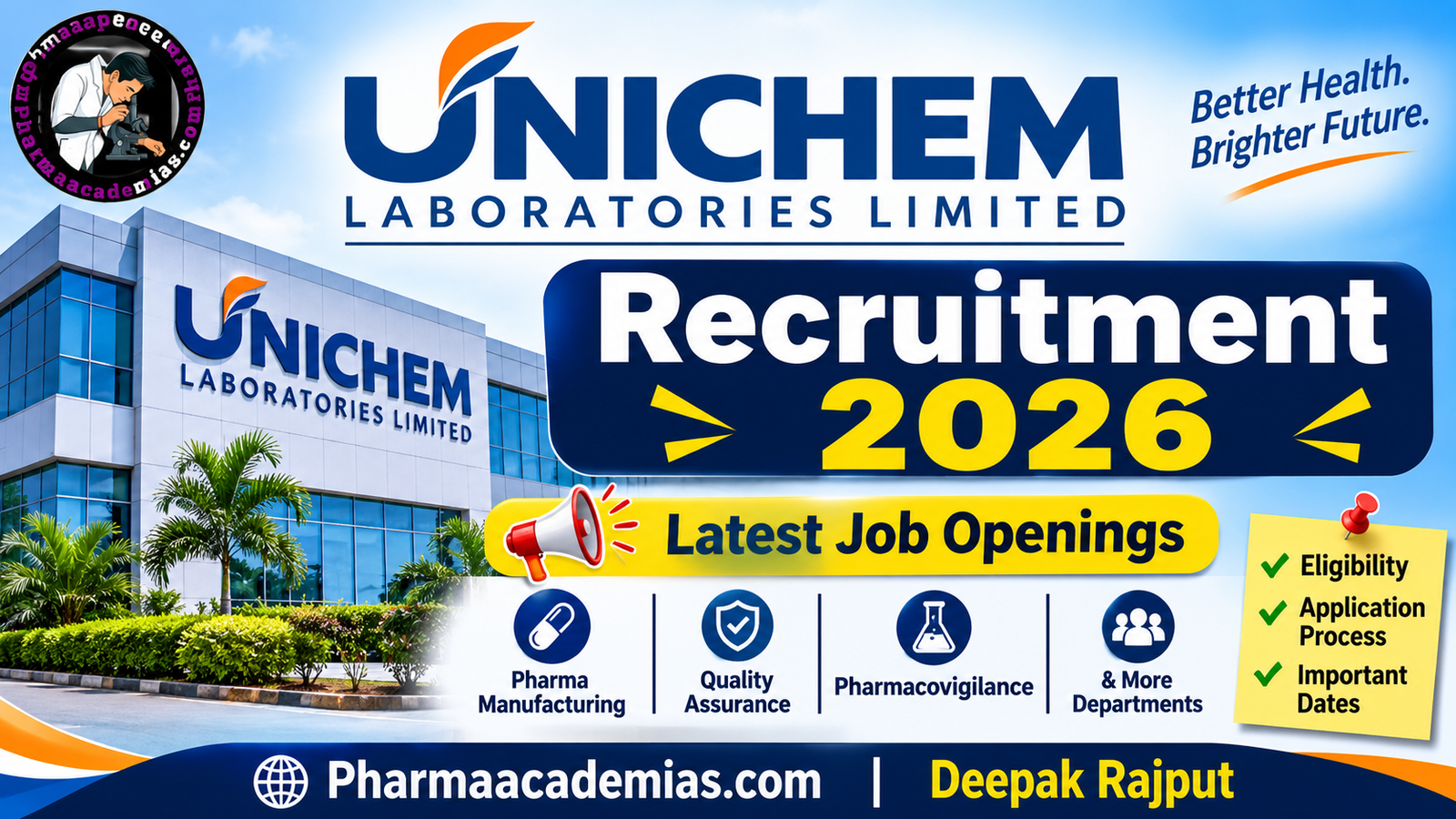 Unichem Laboratories Recruitment 2026